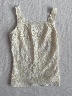 Vintage Cream Lace Tank Top